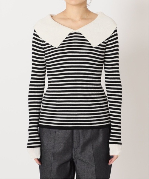 IENA（イエナ）の「ファインウール ショールカラーリブプルオーバー