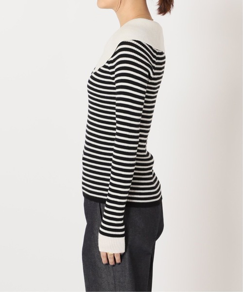 IENA(イエナ)の「ファインウール ショールカラーリブプルオーバー◆(ニット/セーター・レディース・ブラック/ネイビー・FREE)」の17枚目の写真