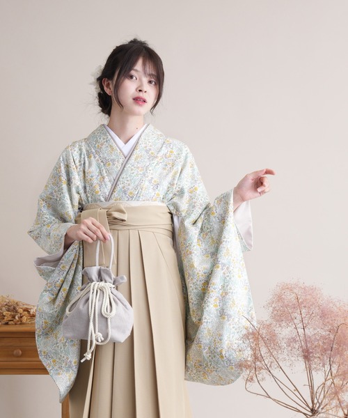 utatane(ウタタネ)の「袴セット 国産生地(着物・レディース・ホワイト・LL/M/L)」の5枚目の写真