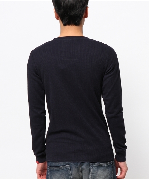 OUTLET(アウトレット)の「【WHO'S WHO gallery】EMワッフルTEE(Tシャツ/カットソー・メンズ・ネイビー・MEDIUM)」の4枚目の写真