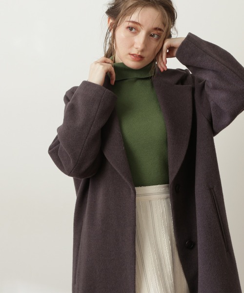 N.（N. Natural Beauty Basic）（エヌエヌナチュラルビューティーベーシック）の「【S Size Line】◆アンゴラビーバーチェスターコート（チェスターコート・レディース・ブラック/グレー/チャコールグレー/モカ/レンガ・SMALL/MEDIUM）」の18枚目の写真