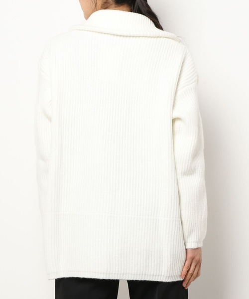 SMILE ORCHID(スマイルオーキッド)の「ハーフジップニット(ニット/セーター・レディース・ホワイト/ブラック・FREE)」の12枚目の写真