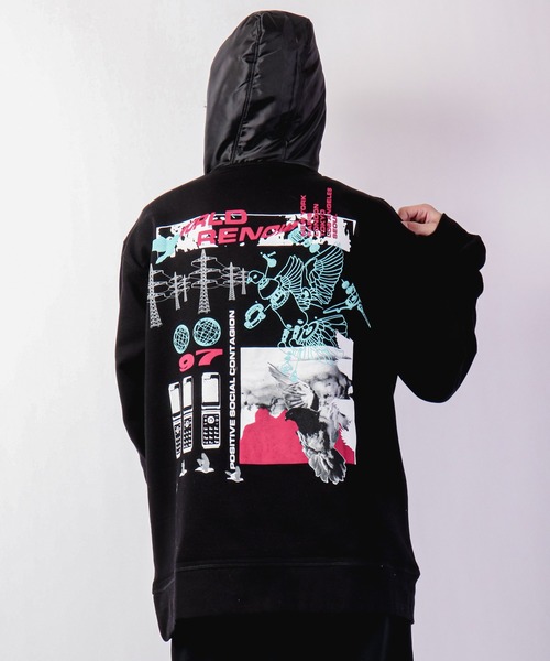staple(ステイプル)の「【STAPLE】スウェットプルパーカー(パーカー・メンズ・カモフラージュ/グレー/ブラック系その他/ブラック/ブラック系その他2・2XL/L/M/XL)」の4枚目の写真