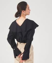 qualite | 【2way】コットンローンラッフルブラウス(シャツ/ブラウス)