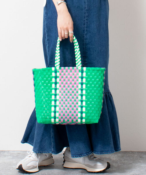 SANRAMI（サンラミ）の「【SANRAMI/サンラミ】 別注メルカドトートバッグ（トートバッグ・レディース・グリーン/ホワイト/ネイビー/ピンク・FREE）」の3枚目の写真