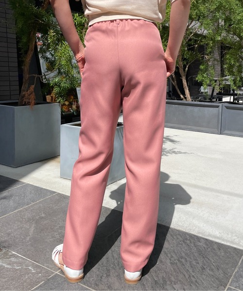 StyleSea（スタイルシー）の「センタータックストレートパンツ（スラックス・レディース・ベージュ/パープル/ライム/グレイッシュベージュ/ライトアッシュグレー/コーラルピンク・MEDIUM）」の12枚目の写真