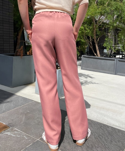 StyleSea（スタイルシー）の「センタータックストレートパンツ（スラックス・レディース・ベージュ/パープル/ライム/グレイッシュベージュ/ライトアッシュグレー/コーラルピンク・MEDIUM）」の13枚目の写真