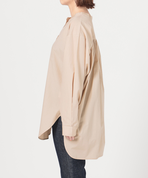 SLOBE IENA（スローブイエナ）の「《追加》ブロードギャザーノーカラーブラウス◆（シャツ/ブラウス・レディース・ホワイト/ベージュ/サックスブルー・FREE）」の17枚目の写真