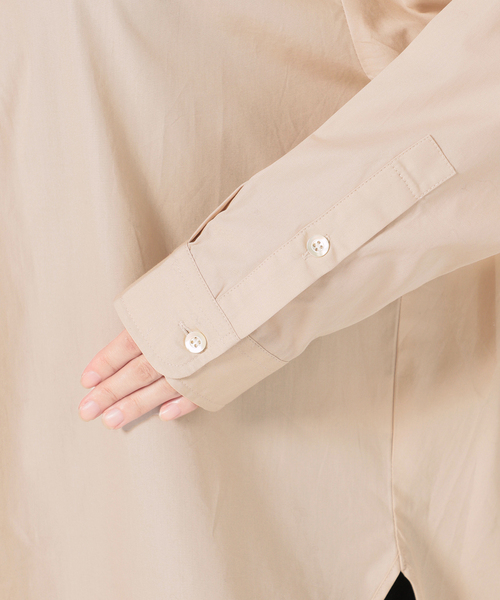 SLOBE IENA（スローブイエナ）の「《追加》ブロードギャザーノーカラーブラウス◆（シャツ/ブラウス・レディース・ホワイト/ベージュ/サックスブルー・FREE）」の11枚目の写真