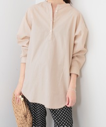 SLOBE IENA | ブロードギャザーノーカラーブラウス【手洗い可能】◆(シャツ/ブラウス)