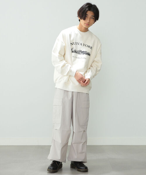 BeAMS DOT（ビームスドット）の「【WEB限定】BeAMS DOT / NEW YORK プリント スウェット シャツ（スウェット・メンズ・オフホワイト/グリーン・MEDIUM/LARGE）」の21枚目の写真