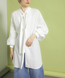 KBF | ボリュームスリーブボウタイ2WAYブラウス(シャツ/ブラウス)