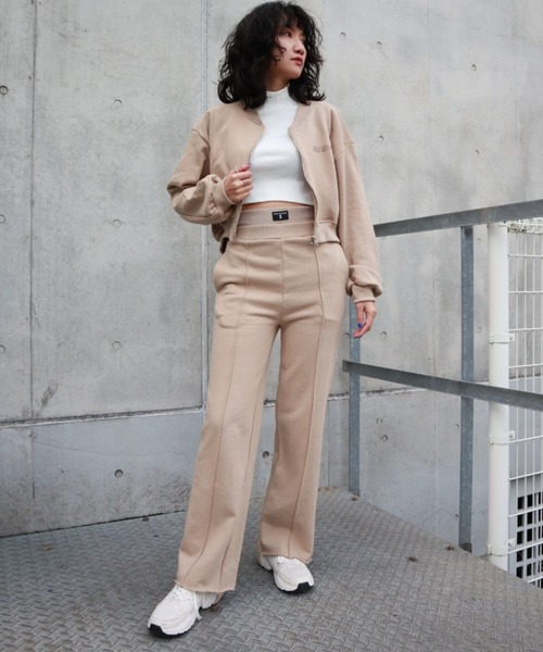 FIG&VIPER（フィグアンドバイパー）の「ダブルウエストスウェットPT（スウェットパンツ・レディース・ブラック/ベージュ/グレー・FREE）」の14枚目の写真