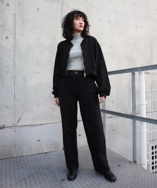 FIG&VIPER（フィグアンドバイパー）の「ダブルウエストスウェットPT（スウェットパンツ・レディース・ブラック/ベージュ/グレー・FREE）」の21枚目の写真