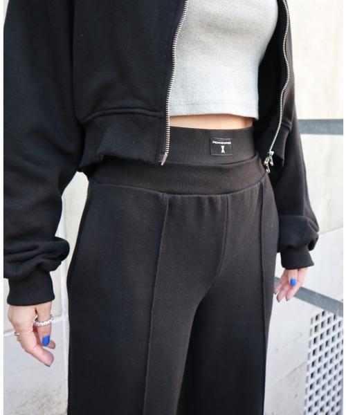 FIG&VIPER（フィグアンドバイパー）の「ダブルウエストスウェットPT（スウェットパンツ・レディース・ブラック/ベージュ/グレー・FREE）」の4枚目の写真