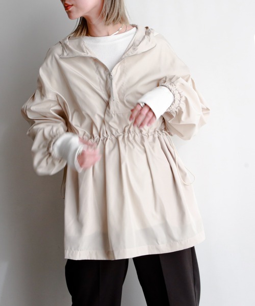 feepur(フェピュール)の「アノラックパーカー(その他アウター・レディース・ブラック/オフホワイト/グレイッシュベージュ・MEDIUM)」の12枚目の写真