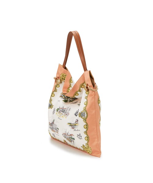 TOPKAPI（トプカピ）の「マイルドサテン スカーフ パネル柄 トートバッグ（トートバッグ・レディース・グリーン/クリーム/コーラル・FREE）」の11枚目の写真