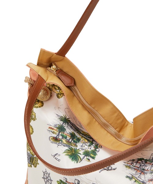 TOPKAPI（トプカピ）の「マイルドサテン スカーフ パネル柄 トートバッグ（トートバッグ・レディース・グリーン/クリーム/コーラル・FREE）」の9枚目の写真