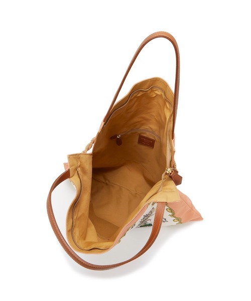 TOPKAPI（トプカピ）の「マイルドサテン スカーフ パネル柄 トートバッグ（トートバッグ・レディース・グリーン/クリーム/コーラル・FREE）」の10枚目の写真