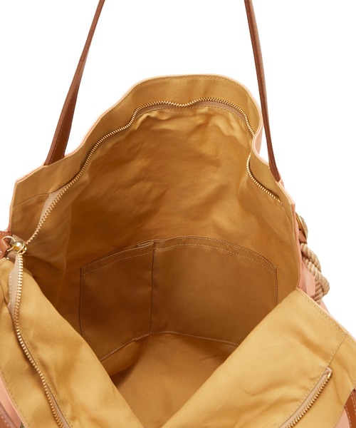 TOPKAPI（トプカピ）の「マイルドサテン スカーフ パネル柄 トートバッグ（トートバッグ・レディース・グリーン/クリーム/コーラル・FREE）」の6枚目の写真