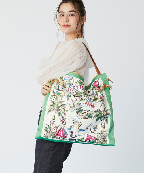 TOPKAPI（トプカピ）の「マイルドサテン スカーフ パネル柄 トートバッグ（トートバッグ・レディース・グリーン/クリーム/コーラル・FREE）」の18枚目の写真