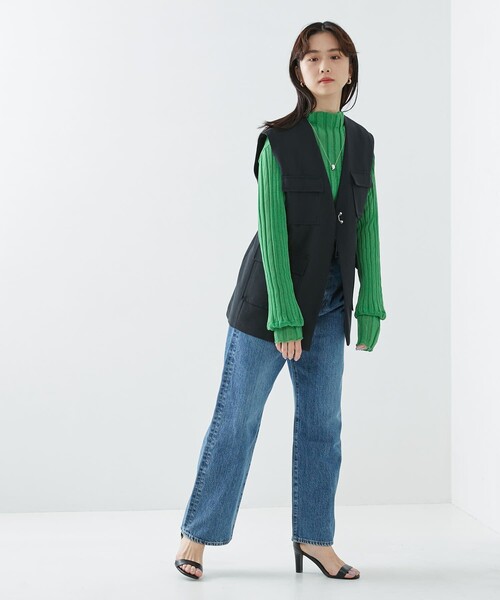 Firsthand(ファーストハンド)の「Firsthand/ファーストハンド 4ポケット ジレジャケット / ベスト(ベスト・レディース・ブラック/ベージュ・FREE)」の15枚目の写真