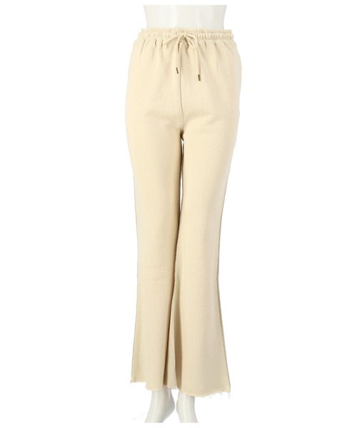 ANAP（アナップ）の「裏毛×デニム切替フレアパンツ（デニムパンツ・レディース・グレイッシュベージュ/ベージュ系その他・FREE）」の8枚目の写真