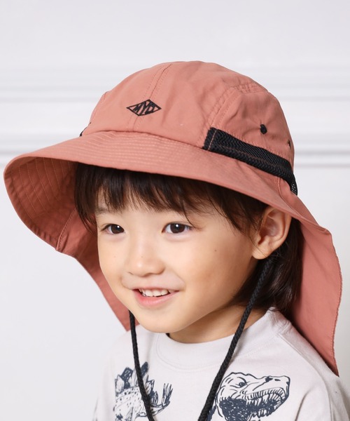 MAKE YOUR DAY(メイクユアデイ)の「ナイロンガーデニングハット(ハット・キッズ・アイボリー/オリーブ/サーモンピンク・M/L/S/XS)」の3枚目の写真