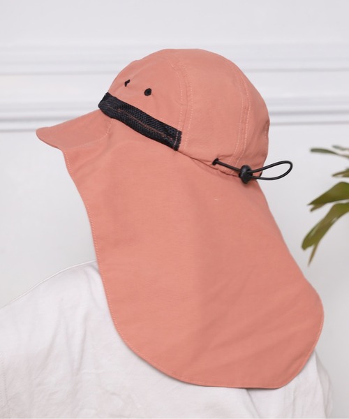 MAKE YOUR DAY(メイクユアデイ)の「ナイロンガーデニングハット(ハット・キッズ・アイボリー/オリーブ/サーモンピンク・M/L/S/XS)」の4枚目の写真