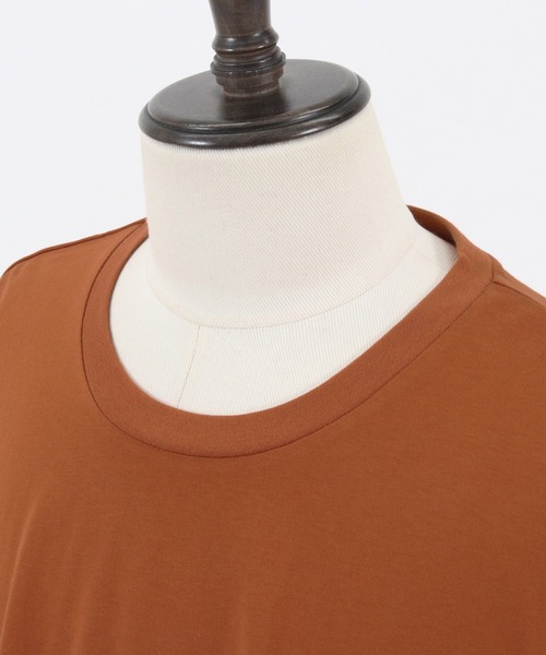Jih Nunc（ジーヌンク）の「mt7711-ロールアップノースリーブワイドシルエットカットソー（Tシャツ/カットソー・メンズ・オレンジ/ブラック/ホワイト・M/S/L）」の21枚目の写真