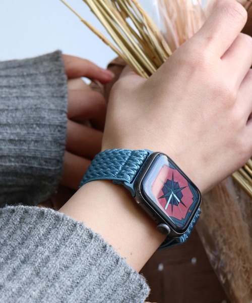 SiNCERE（シンシア）の「Apple Watch Band Stretch nylon / アップルウォッチ バンド ストレッチナイロンタイプ 38-41mm/42-44mm（デジタル腕時計・メンズ・レッド/スカイブルー/ブラック/バーガンディー/ネイビー/グレー/ダークグリーン/ホワイト・42/38）」の10枚目の写真