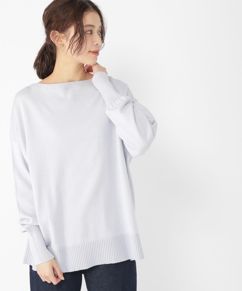 studio CLIP（スタディオクリップ）の「12ゲージUSAコットンニットプルオーバー（ニット/セーター・レディース・ライトグレー/ライトブルー/ネイビー/ライトグリーン・FREE）」の15枚目の写真