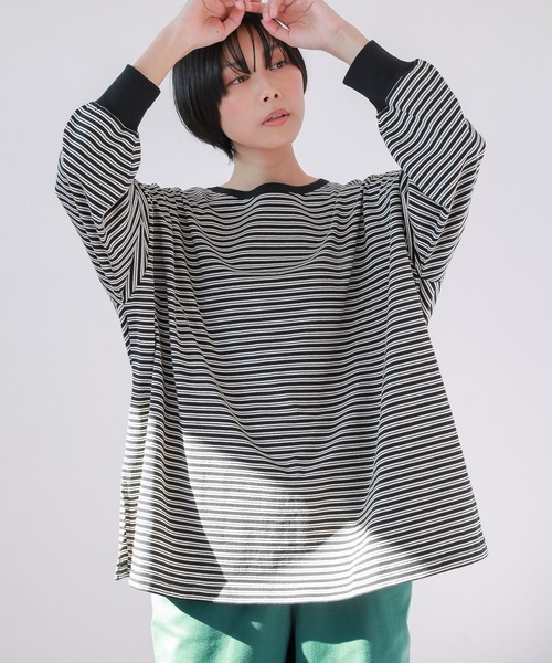 LAKOLE（ラコレ）の「SUPER BIGサイドスリットTシャツ / 267650（Tシャツ/カットソー・レディース・オフホワイト/ライトグリーン/その他6/ブラック/オレンジ/アイボリー・MEDIUM/SMALL）」の6枚目の写真