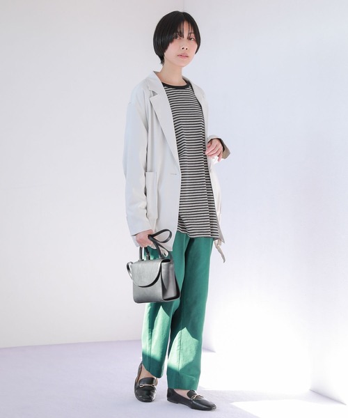 LAKOLE（ラコレ）の「SUPER BIGサイドスリットTシャツ / 267650（Tシャツ/カットソー・レディース・オフホワイト/ライトグリーン/その他6/ブラック/オレンジ/アイボリー・MEDIUM/SMALL）」の19枚目の写真