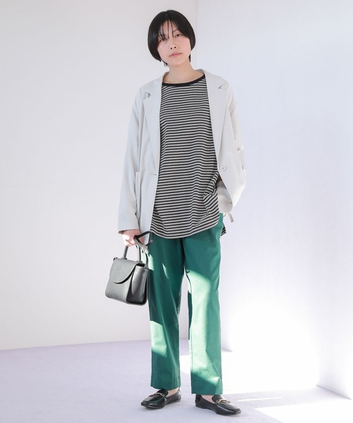 LAKOLE（ラコレ）の「SUPER BIGサイドスリットTシャツ / 267650（Tシャツ/カットソー・レディース・オフホワイト/ライトグリーン/その他6/ブラック/オレンジ/アイボリー・MEDIUM/SMALL）」の7枚目の写真