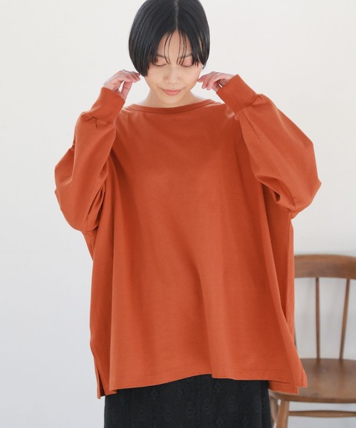 LAKOLE（ラコレ）の「SUPER BIGサイドスリットTシャツ / 267650（Tシャツ/カットソー・レディース・オフホワイト/ライトグリーン/その他6/ブラック/オレンジ/アイボリー・MEDIUM/SMALL）」の14枚目の写真