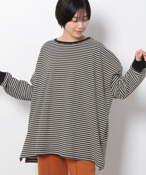 LAKOLE（ラコレ）の「SUPER BIGサイドスリットTシャツ / 267650（Tシャツ/カットソー・レディース・オフホワイト/ライトグリーン/その他6/ブラック/オレンジ/アイボリー・MEDIUM/SMALL）」の22枚目の写真