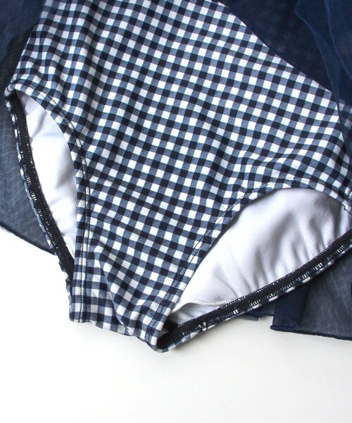 apres les cours（アプレレクール）の「チュールワンピース水着_UVカット（水着・キッズ・ラベンダー/チェック・80/130/110/120/140/100/90）」の13枚目の写真