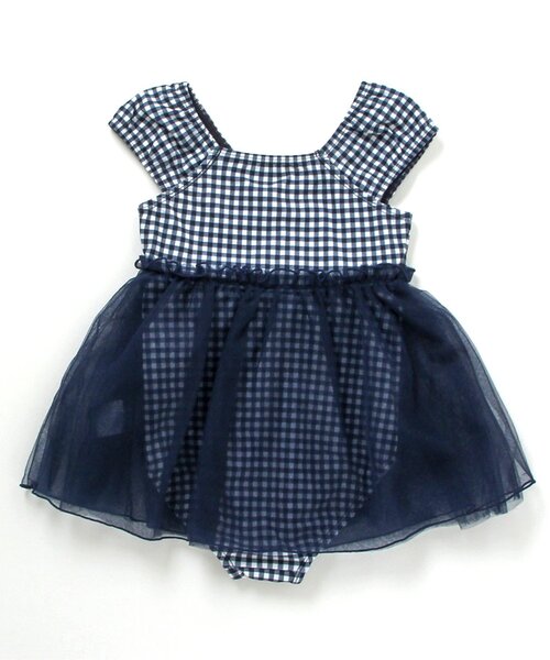 apres les cours（アプレレクール）の「チュールワンピース水着_UVカット（水着・キッズ・ラベンダー/チェック・80/130/110/120/140/100/90）」の16枚目の写真