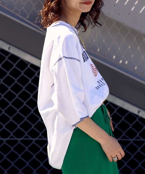 etsinta（エシンタ）の「【etsinta/エシンタ】カラーブロックリメイクTEE（Tシャツ/カットソー・レディース・ブラック/イエロー・ONE SIZE）」の18枚目の写真