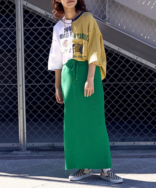 etsinta（エシンタ）の「【etsinta/エシンタ】カラーブロックリメイクTEE（Tシャツ/カットソー・レディース・ブラック/イエロー・ONE SIZE）」の19枚目の写真