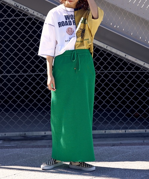 etsinta（エシンタ）の「【etsinta/エシンタ】カラーブロックリメイクTEE（Tシャツ/カットソー・レディース・ブラック/イエロー・ONE SIZE）」の21枚目の写真