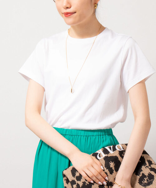 NOLLEY’S(ノーリーズ)の「液アン加工BASIC Tシャツ(Tシャツ/カットソー・レディース・ラベンダー/ライトグリーン/チャコールグレー/ブラック/ロイヤルブルー/オフホワイト/カーキ/ベージュ/ピンク・38/36)」の2枚目の写真
