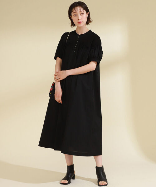 Ray BEAMS（レイビームス）の「Ray BEAMS / ギャザー ボリューム ワンピース（ワンピース・レディース・ブラック/オレンジ/ミント・ONE SIZE）」の8枚目の写真