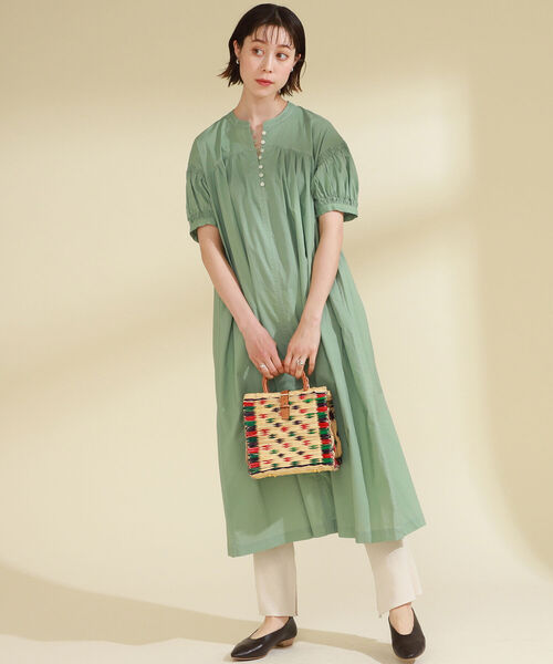 Ray BEAMS ギャザーボリュームワンピース Ray BEAMS（レイビームス）の「Ray BEAMS / ギャザー ボリューム