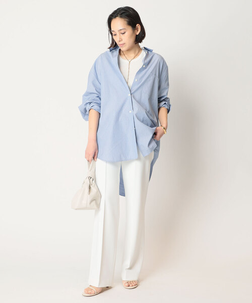 AP STUDIO（エーピーストゥディオ）の「SCENTOF コットンポリエステル リブタンクトップ（タンクトップ・レディース・ホワイト/ブラック・FREE）」の6枚目の写真