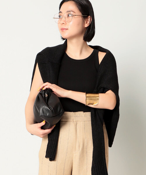 AP STUDIO（エーピーストゥディオ）の「SCENTOF コットンポリエステル リブタンクトップ（タンクトップ・レディース・ホワイト/ブラック・FREE）」の7枚目の写真