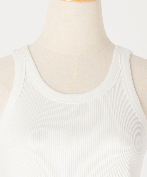 AP STUDIO（エーピーストゥディオ）の「SCENTOF コットンポリエステル リブタンクトップ（タンクトップ・レディース・ホワイト/ブラック・FREE）」の13枚目の写真