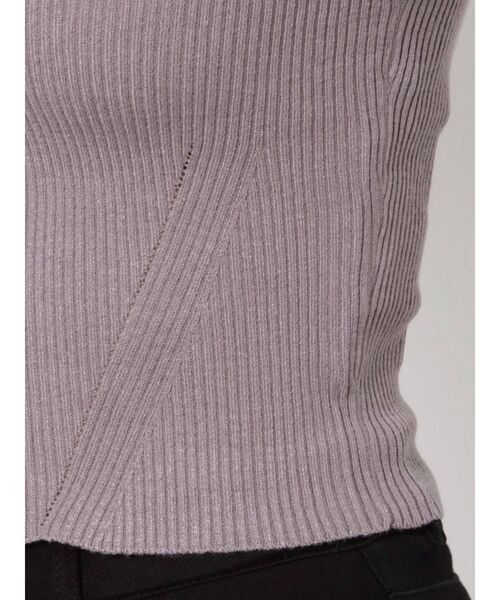 MERCURYDUO（マーキュリーデュオ）の「異素材ギャザースリーブコンパクトニット（ニット/セーター・レディース・オフホワイト/ブラック/グリーン/ラベンダー/ブラウン・FREE）」の16枚目の写真