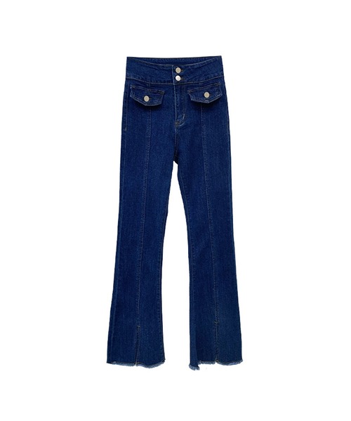 Leja（レジャ）の「【LEJA】スリットフレアハイウエストデニムパンツ（デニムパンツ・レディース・ライトブルー/ブルー・FREE）」の7枚目の写真